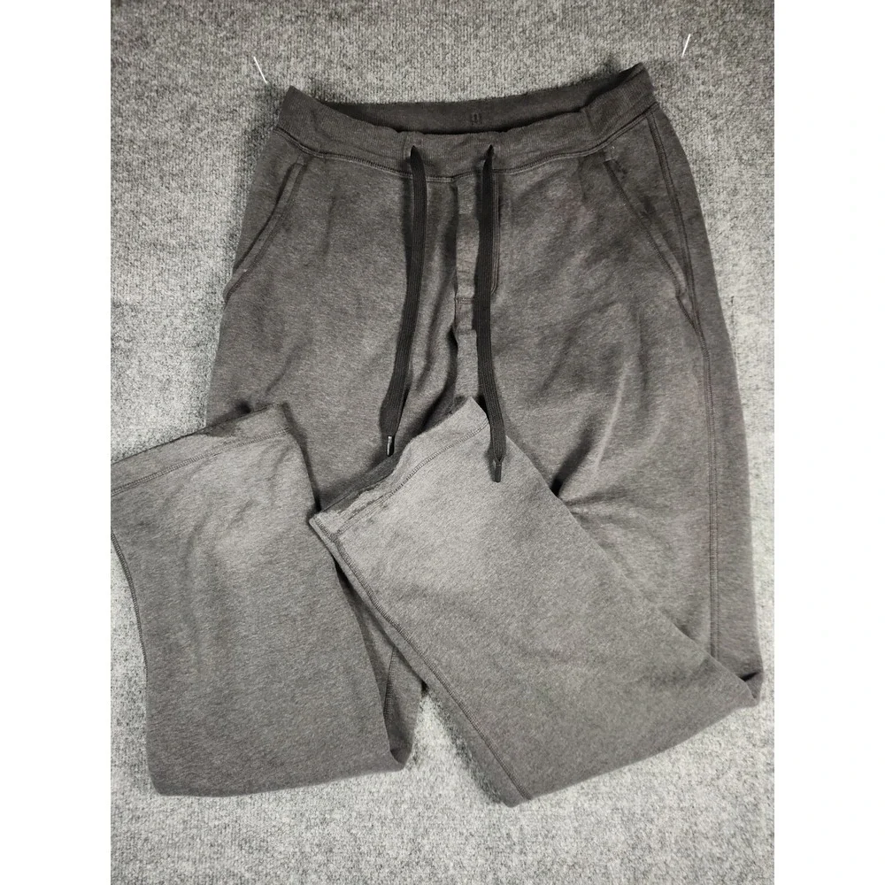 Lululemon Kung Fu Pants Mens Medium Grey Heathered Sweatpants Straight Leg 32x34